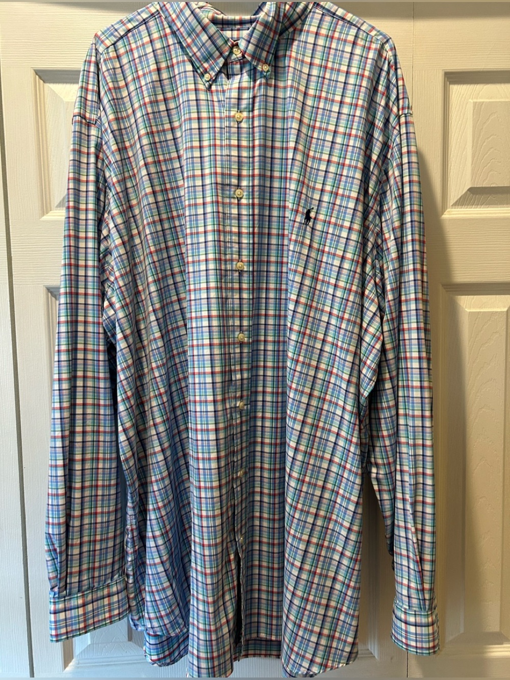 Ralph Lauren Blue, Green & Pink Plaid Button-Down Shirt